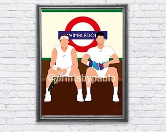 Rafael Nadal & Carlos Alcaraz - Wimbledon (Print)