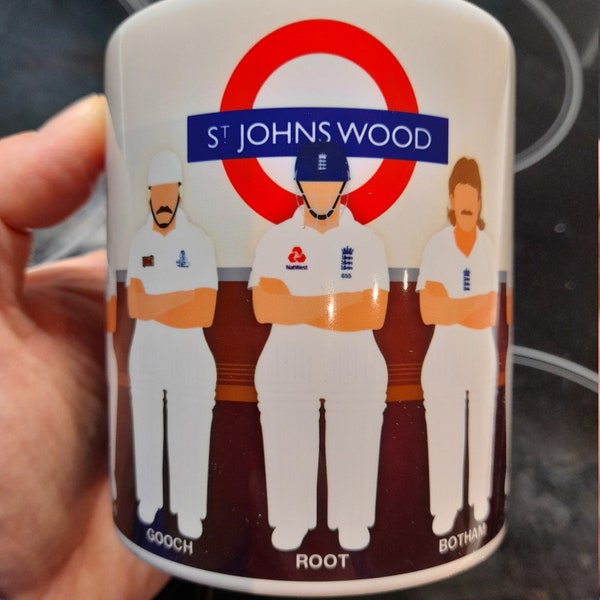 England Cricket Legends - Flintoff / Anderson / Gooch / Stokes / Root / Botham / Strauss - St. John's Wood  (Mug)