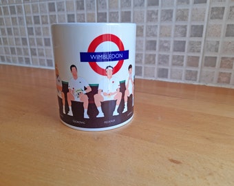 Wimbledon Tennis Mens Legends - Nadal / Borg / Djokovic / Federer / Sampras / McEnroe / Murray - (Mug)