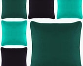 Decorative Cushion cover Polyester Bed Pillowcase Solid Throw covers With Cord Piping 12 quot to 32 quot Teal Blue, Aero Blue, Black