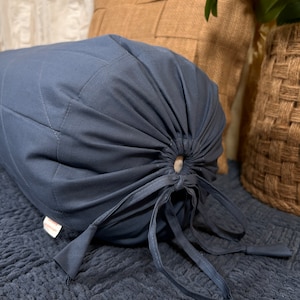 Grey Cotton Bolster Cover - Solid Color in 3&quot;, 4&quot;, 6&quot;, 8&quot;, 9&quot;, 10&quot; Diameters - Soft & Durable Decorative Pillowcase for Home Decor