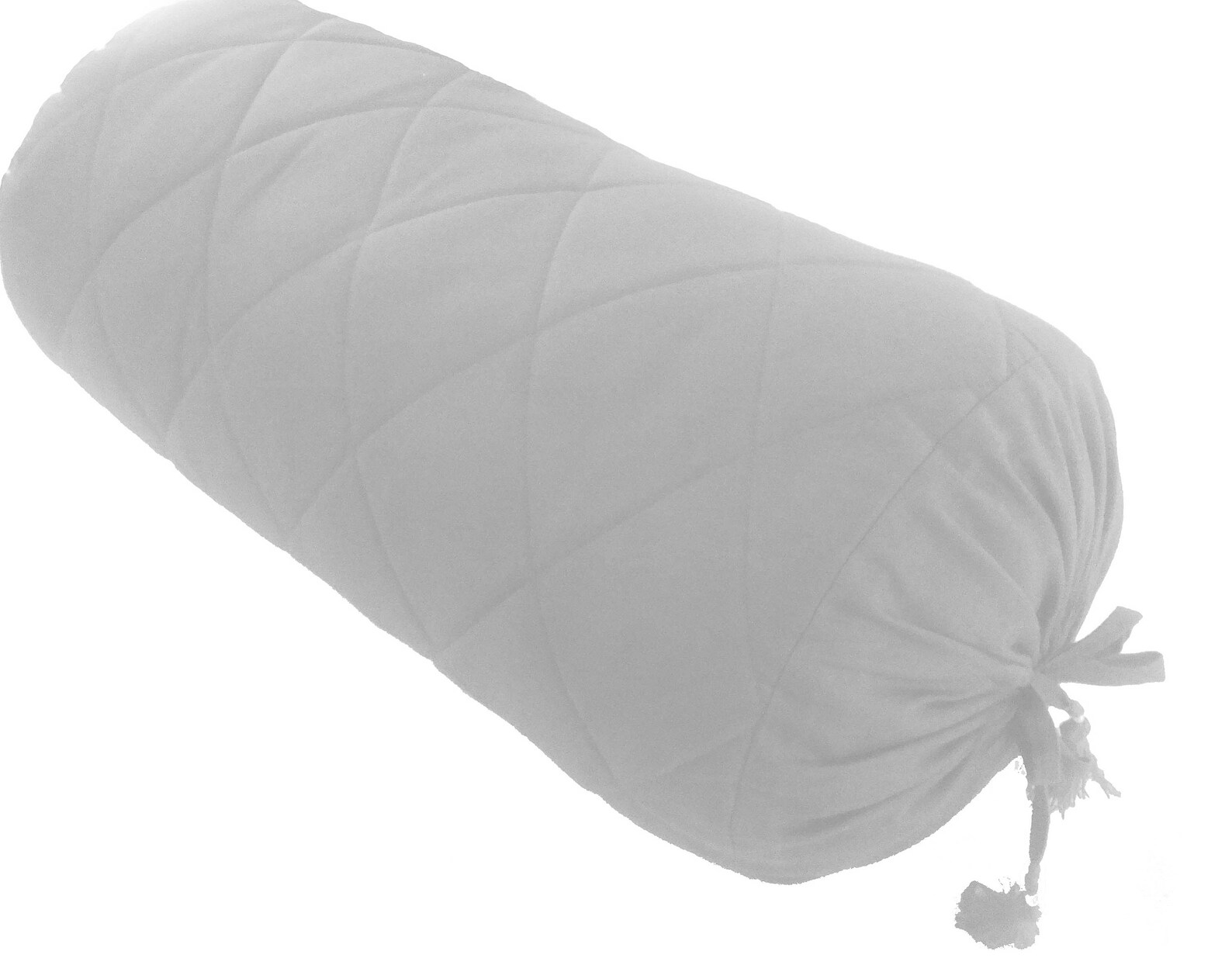 Quilted White Pillowcase Long Round Cylindrical Cushion Cover Etsy
