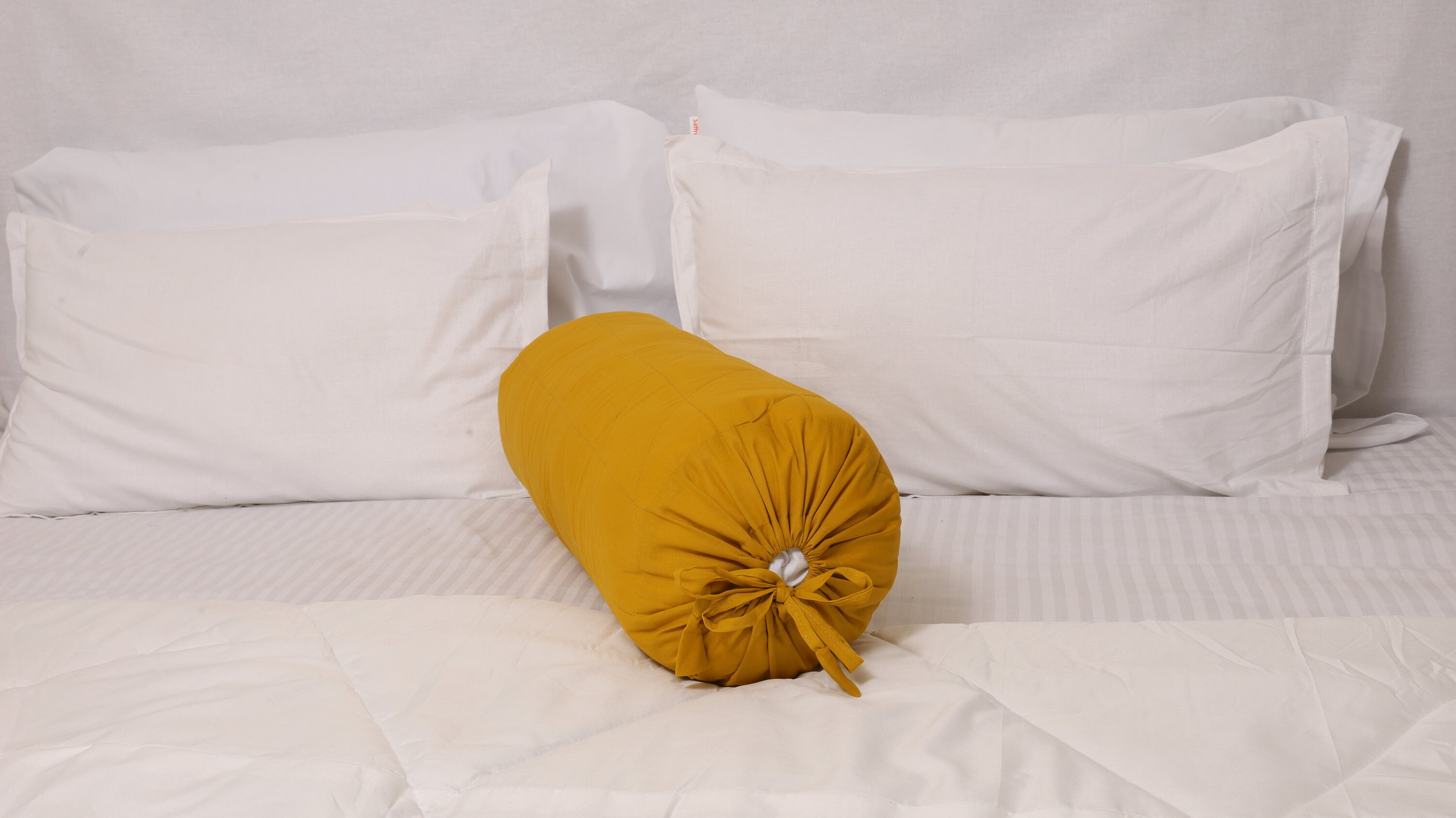 Mustard Bolster Pillowcase Quilted Cotton Neck Roll Cushion Etsy