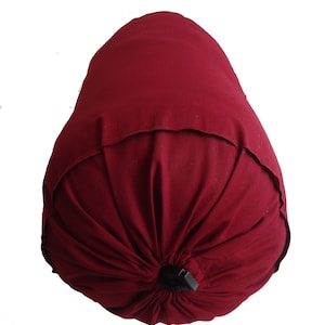 Burgundy Bolster Pillowcase Decorative Long Round Cushion Cover Cotton Solid 8&quot; Diameter
