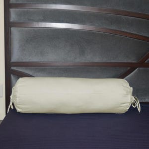 Quilted Custom Bolster Pillowcase set of 2 , Ivory