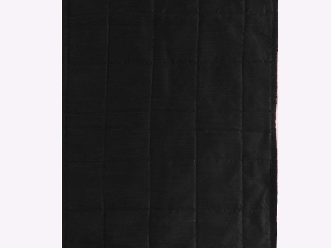 Black Bed Runner Quilted Polyester With Coordinated Etsy