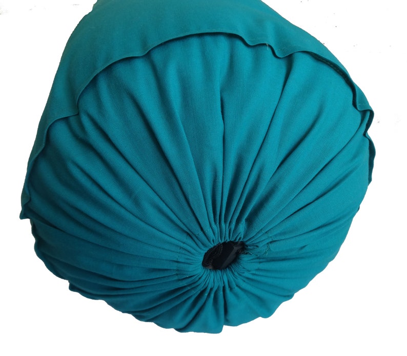 Teal Blue Bolster Neck Roll Pillowcase Decorative Long Round Etsy