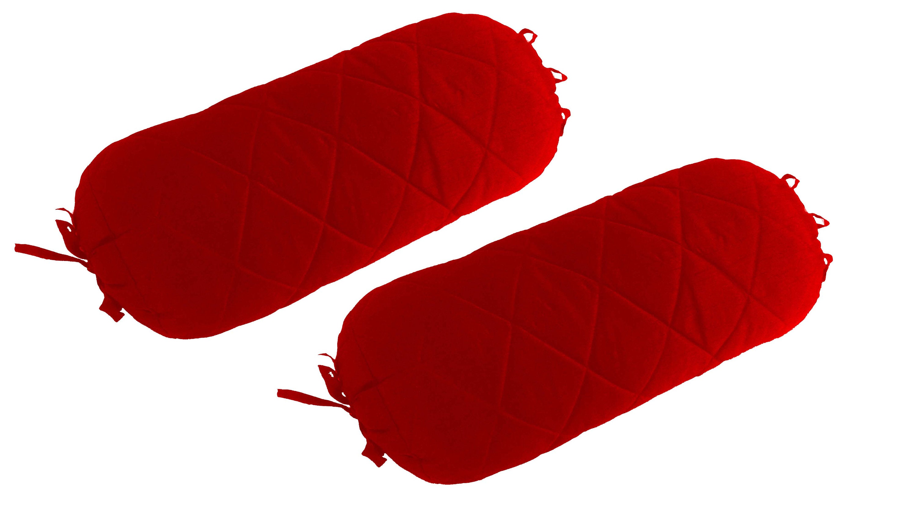 Red Bolster Quilted polyester Neck Roll Pillowcase Cushion Etsy