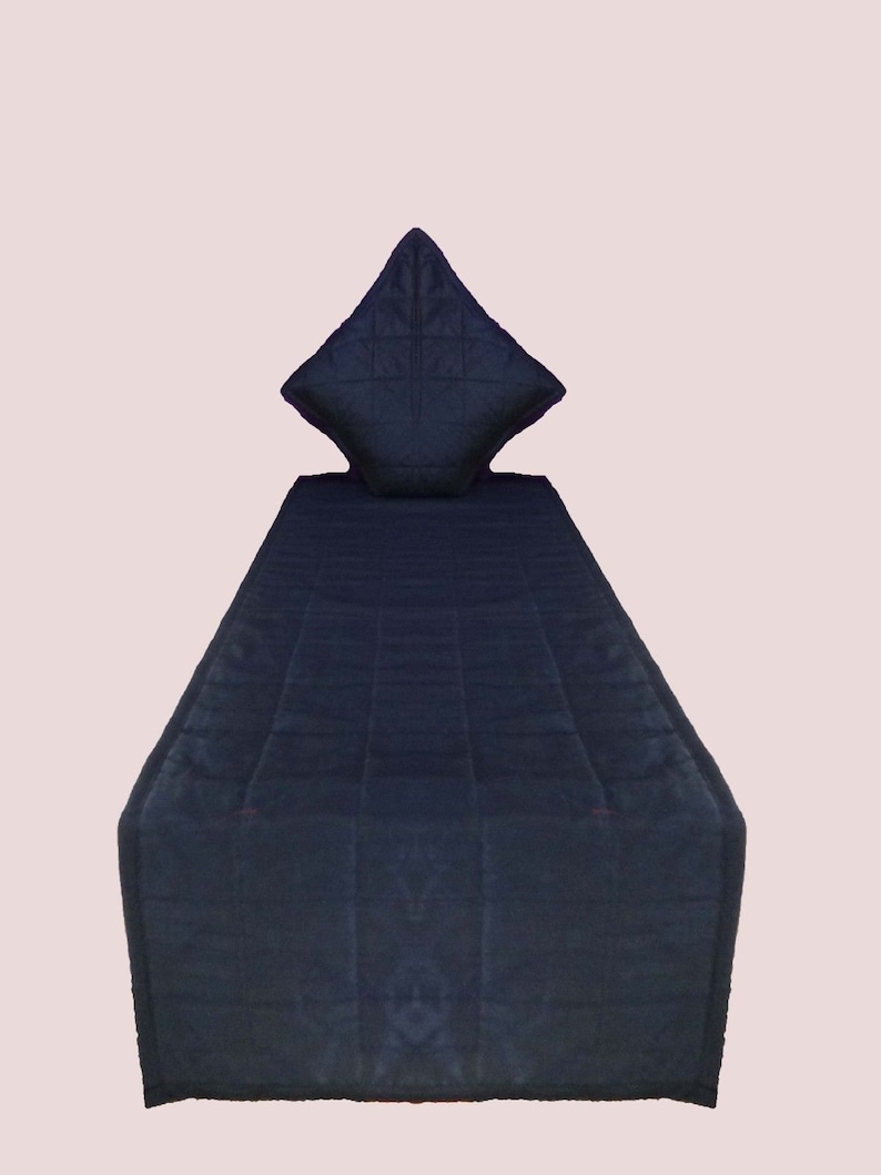 Navy Blue Bed Runner Quilted Polyester With Coordinated Etsy