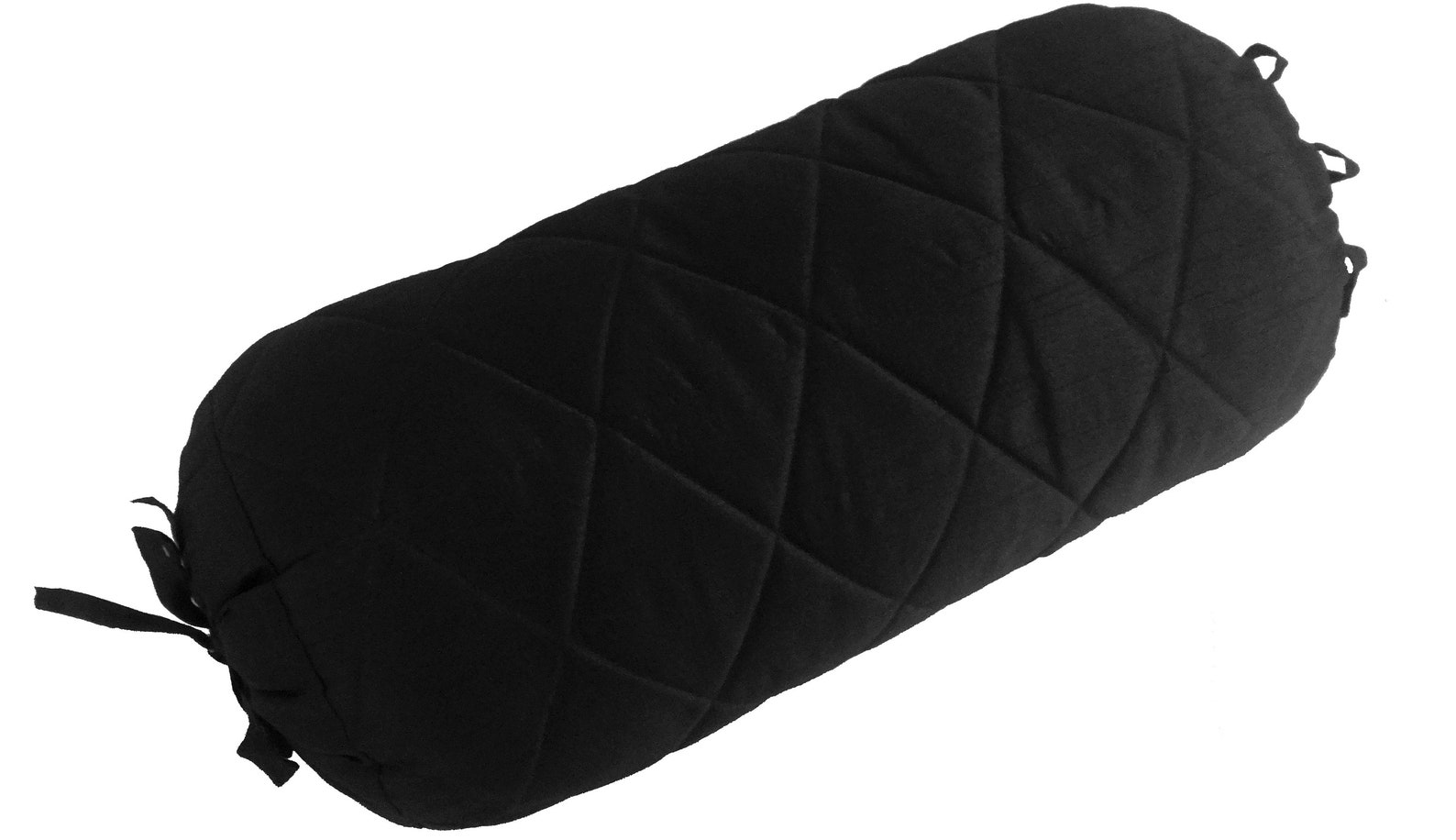 Quilted Black Pillowcase Long Round Cylindrical Cushion Cover Etsy