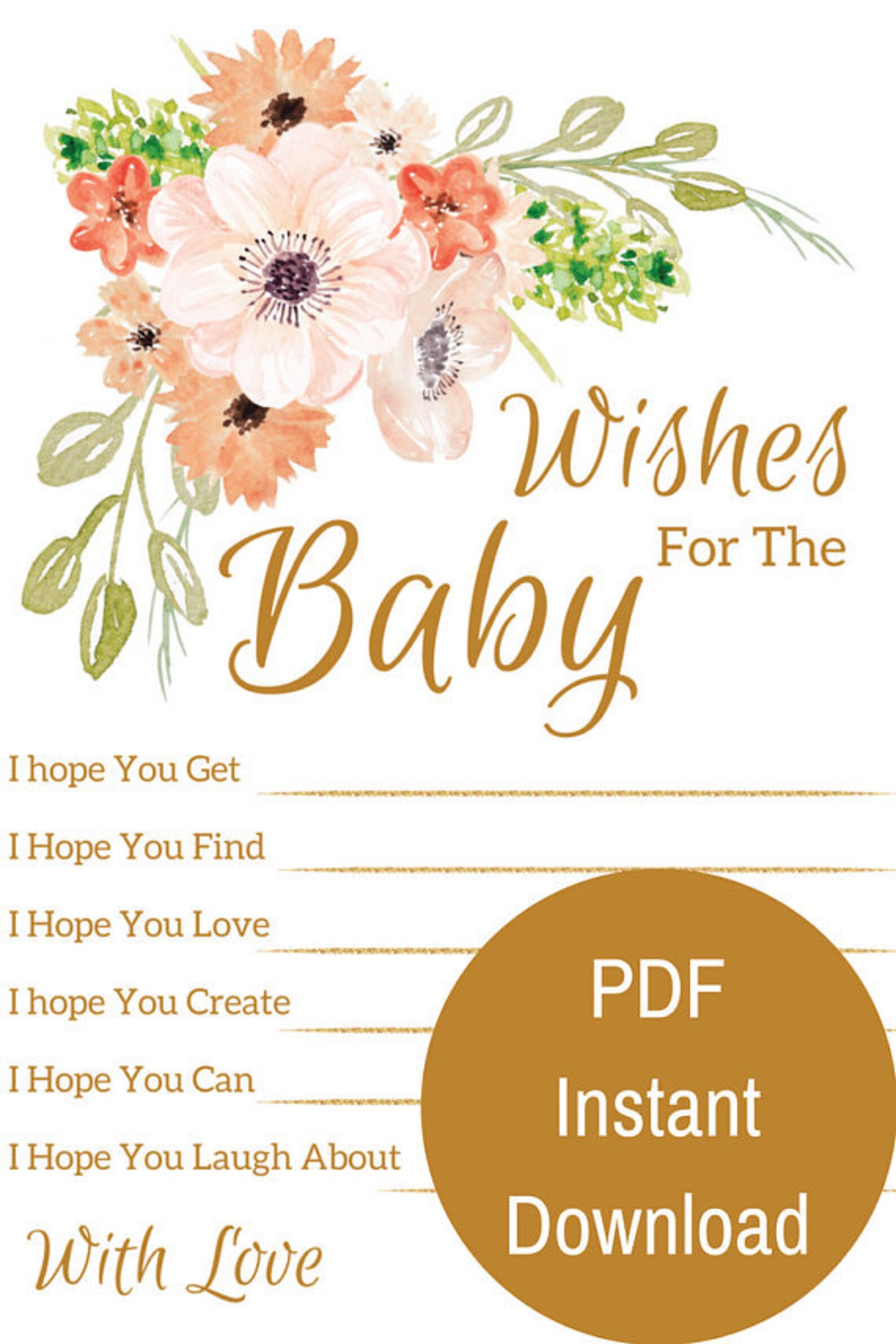 Floral Baby Shower Games Package Baby Shower Activities 5 Etsy
