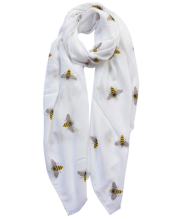 bumble bee print scarf