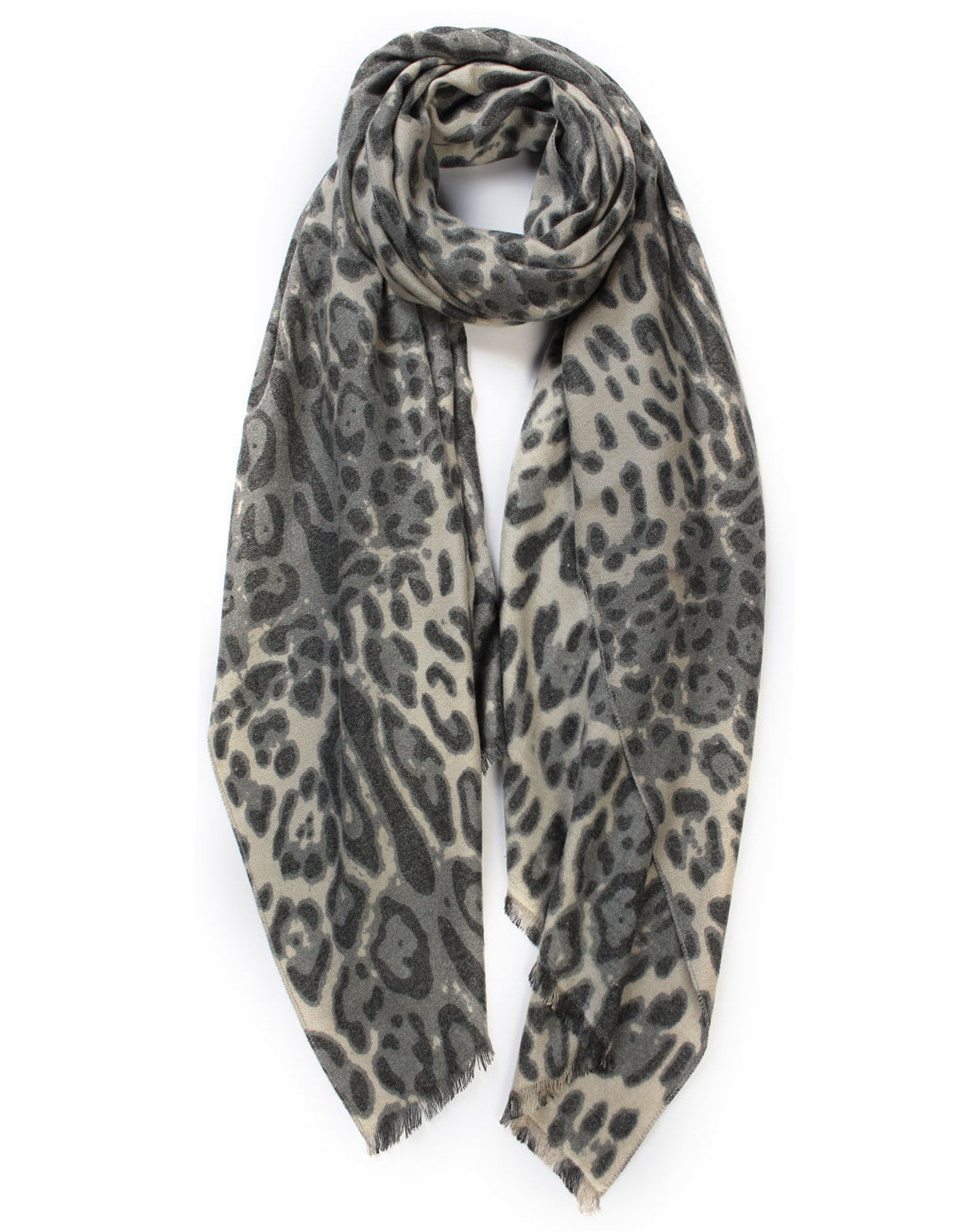 Large Premium Quality Leopard Animal Print Cashmere Pashmina Etsy UK