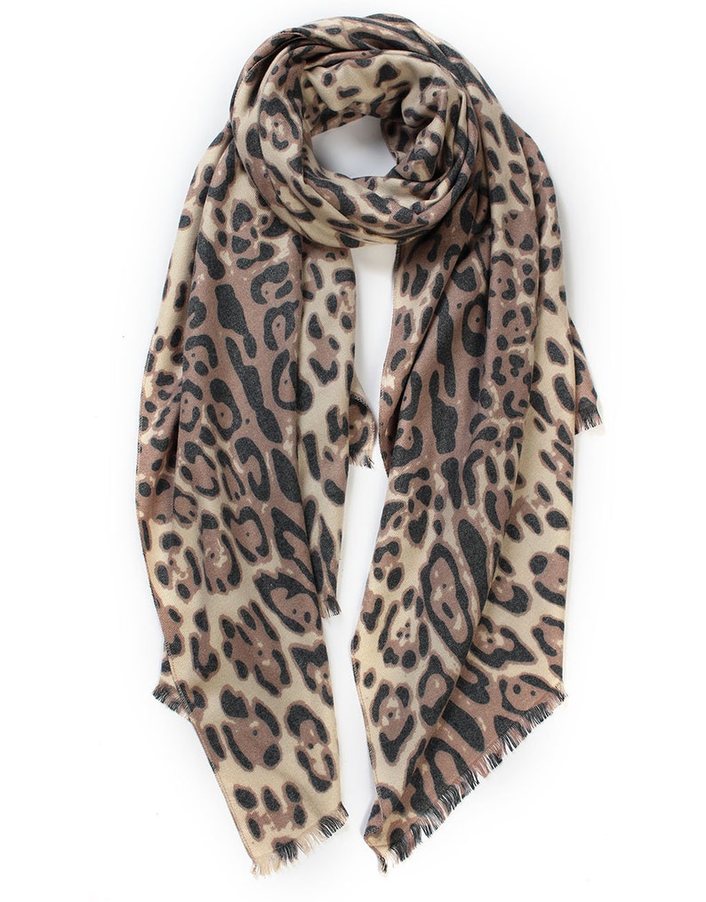 Large Premium Quality Leopard Animal Print Cashmere Pashmina - Etsy UK