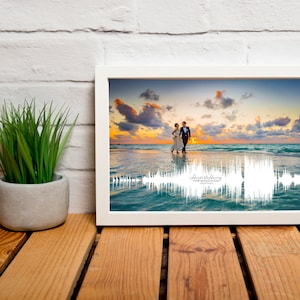 PERSONALISED First Dance Sound Wave Photo Print, First Wedding Anniversary Gift, Paper Anniversary Gift, Gift for Newlyweds, Gift for Couple