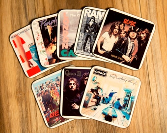 Personalised Album Art Drinks Coasters - Choose Any Albums to Create a Set of Beautiful Coasters, Great Gift For Any Music Lover