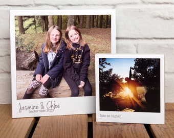 Personalised Photo Block | Custom Picture Gift | Retro Photo Print Block | Family Photo Gift