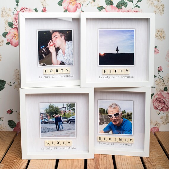 Personalisierte 60 Geburtstag Scrabble Fotorahmen Grosse 60 Etsy