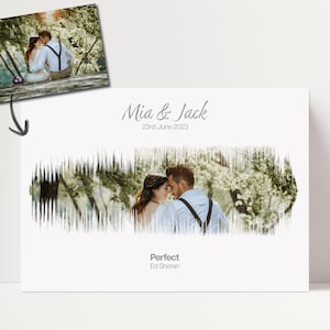Stampa fotografica PERSONALIZZATA dell'onda sonora della prima danza, regalo per il primo anniversario di matrimonio, regalo per l'anniversario di carta, regalo per gli sposi, regalo per la coppia