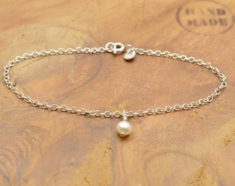 Brautschmuck Armband 925 Silber mit Perle