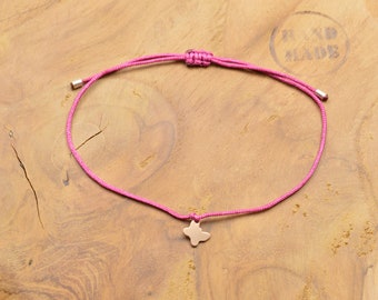 Armband mit Schmetterling in 925 Sterling Silber Roségold