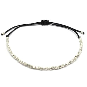 Armband aus 925 Sterling Silberperlen facettiert Frau / Mann / Unisex