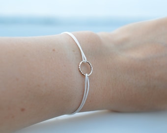 Bracelet with circle - Circle 925 Sterling Silver