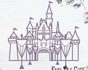 Sleeping Beauty's Castle, Disneyland Castle Inspired File Design - Digital Download - SVG, Vector, Cricut, Silhouette, Clip Art