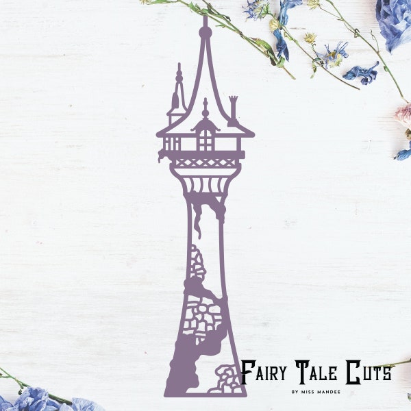 Rapunzel's Tower, Tangled Inspired File Design - Téléchargement numérique - SVG, Vector, Cricut, Silhouette, Clip Art