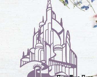 Ariels Schloss, König Tritons Schloss, kleine Meerjungfrau inspiriert Datei-Design - digitaler Download - SVG, Vektor, Cricut, Silhouette, ClipArt