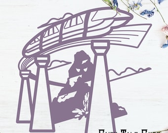 Monorail & Matterhorn Inspired Cut File Design - Digital Download - SVG, Vector, Cricut, Silhouette, Clip Art