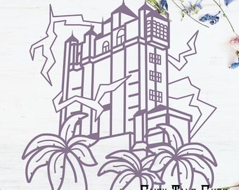 Hollywood Tower Hotel Inspirierte Schnittdatei Design - Hollywood Studios Cut File - Digital Download - SVG, Vektor, Cricut, Silhouette, Clip Art