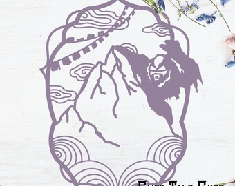 Expedition Everest Inspiriertes Schnittdatei Design - Animal Kingdom Cut File - Digital Download - SVG, Vektor, Cricut, Silhouette, Clip Art