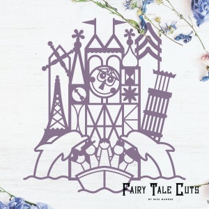 Het is een kleine wereld geïnspireerd Cut File Design - Disneyland Cut File - Digitale Download - SVG, Vector, Cricut, Silhouet, Clip Art