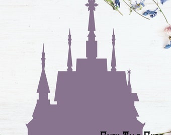 Arendelle Castle Silhouette, Frozen inspiriertes Dateidesign - Digital Download - SVG, Vektor, Cricut, Silhouette, Clip Art