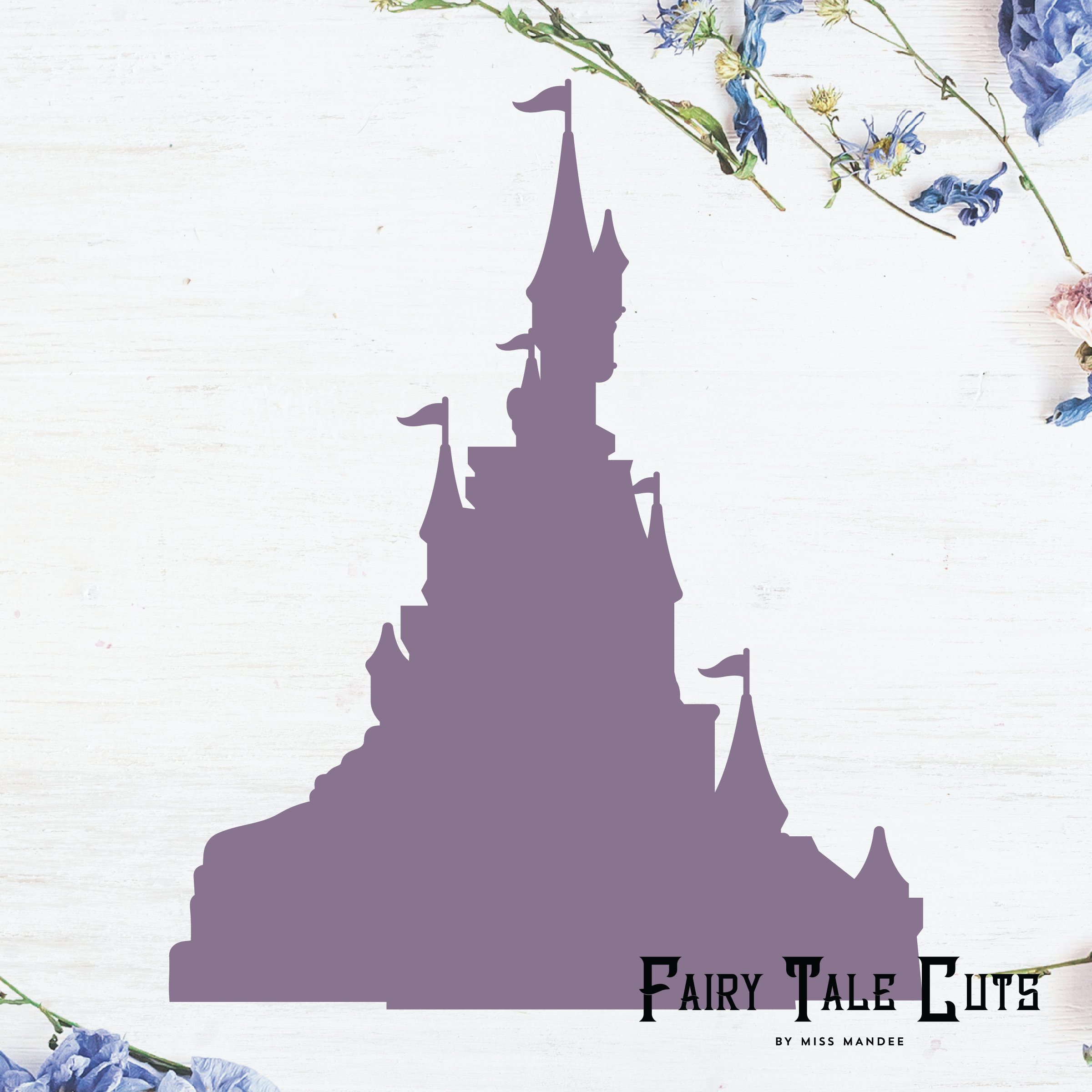 Disneyland Paris Castle Inspired File Design Silhouette Etsy
