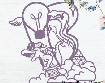 Reise in die Fantasie Schnittdatei Design - Epcot Schnittdatei - Digitaler Download - SVG, Vektor, Cricut, Silhouette, Clip Art