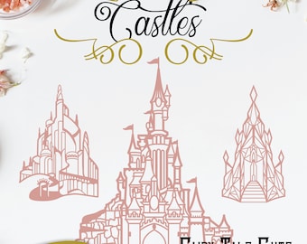 BUNDLE: Castle Designs - 28 atemberaubende Architekturdateien - Digitaler Download - SVG, Vektor, Cricut, Silhouette, Clip Art