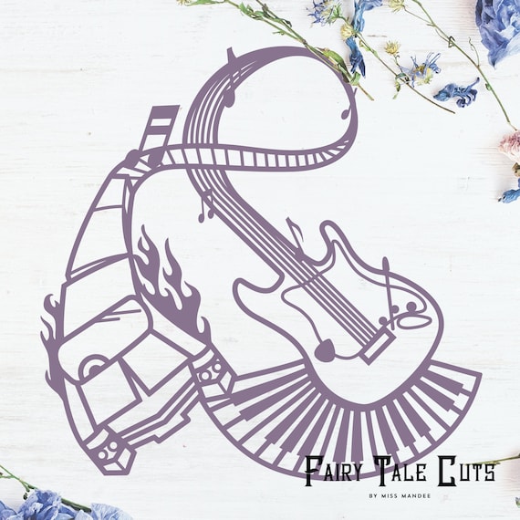 Rock N Roller Coaster Inspired Cut File Design Digital | Etsy
