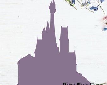 Beasts's Castle Silhouette, Beauty and the Beast Castle Inspired File Design - Digital Download - SVG, Vector, Cricut, Silhouette, Clip Art