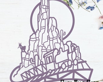 Big Thunder Mountain Inspired Cut File Design - Disneyland Cut File - Digital Download - SVG, Vector, Cricut, Silhouette, Clip Art