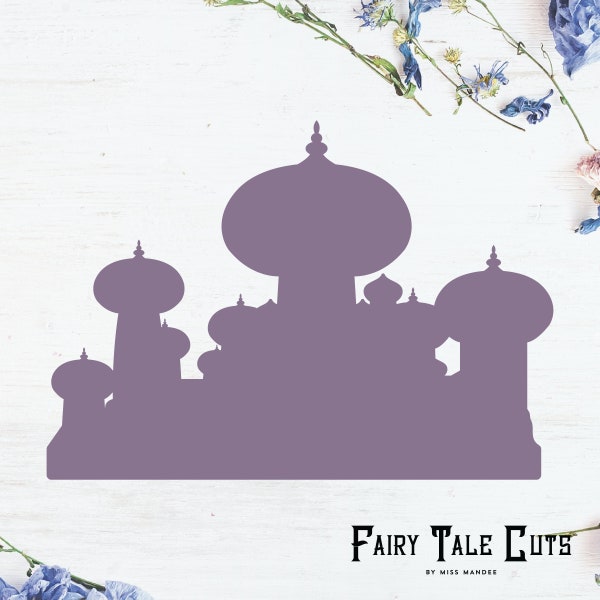 Jasmine's Castle Silhouette, Agrabah Palace, Aladdin Inspired File Design - Digital Download - SVG, Vector, Cricut, Silhouette, Clip Art