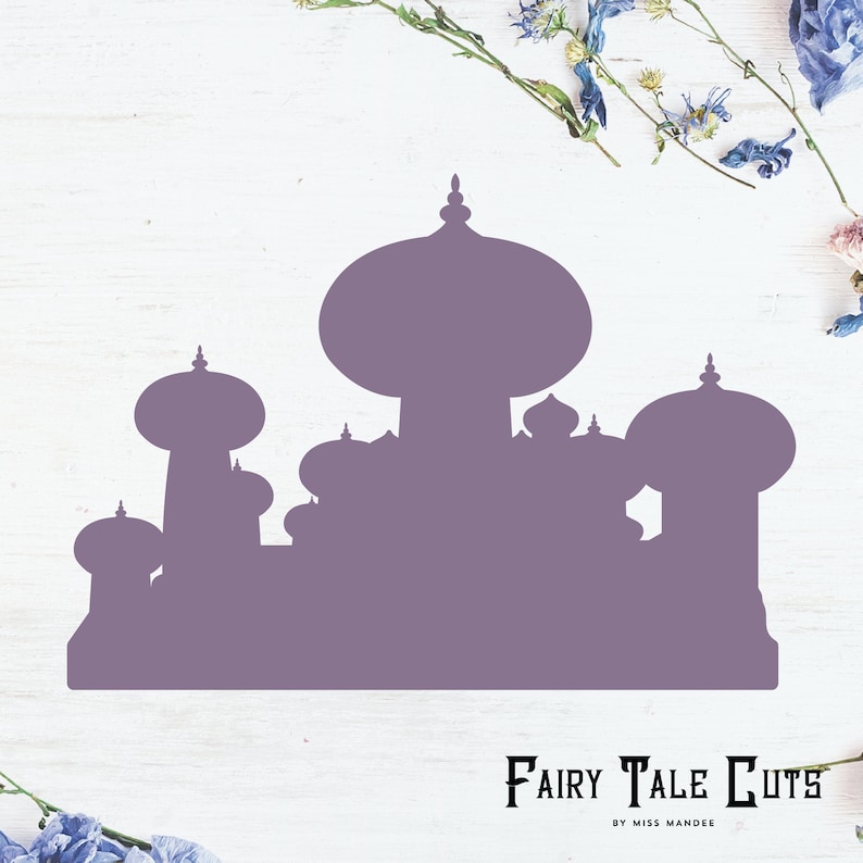 Download Jasmine's Castle Silhouette Agrabah Palace Aladdin | Etsy