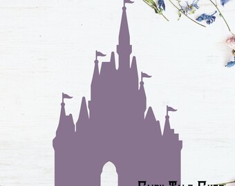 Cinderella S Castle Silhouette Disney World Castle Etsy