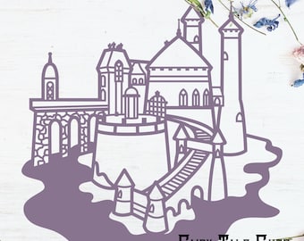 Prinz Eric Schloss, kleine Meerjungfrau inspiriert Datei-Design - digitaler Download - SVG, Vektor, Cricut, Silhouette, ClipArt