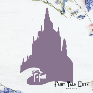 Ariel&#39;s Castle Silhouette, King Triton&#39;s Castle, Little Mermaid Inspired File Design - Digital Download - SVG, Vector, Cricut, Silhouette
