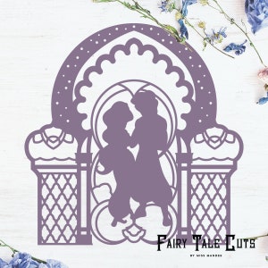 Aladdin en Jasmine Geïnspireerd Arabian Nights File Design - Digitale Download - SVG, Vector, Cricut, Silhouet, Clip Art