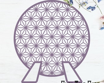 Spaceship Earth inspiriertes Cut File Design (No Sparkles) - Epzot Cut File - Digital Download - SVG, Vektor, Cricut, Silhouette, Clip Art