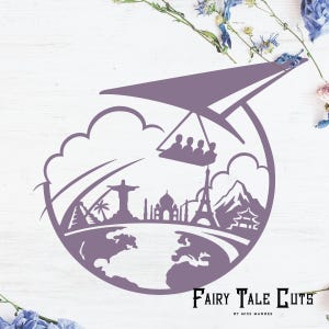 Soarin' Inspired Cut File Design [Around the World] - Digital Download - SVG, Vector, Cricut, Silhouette, Clip Art