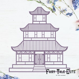 Mulan&#39;s Castle, Chinese Palace, Mulan Inspired File Design - Digital Download - SVG, Vector, Cricut, Silhouette, Clip Art